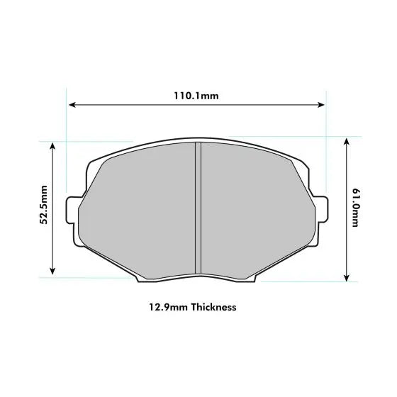 Mazda MX5 (NA) 1.8 131HP (1993-1997), 1.8 130HP (1994-1998) Front Performance Brake Pads 1282 PBS Brakes
