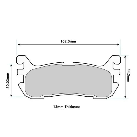 Mazda MX5 (NB) 1.6 / 1.8 Non Sport Rear Performance Brake Pads 1283 PBS Brakes