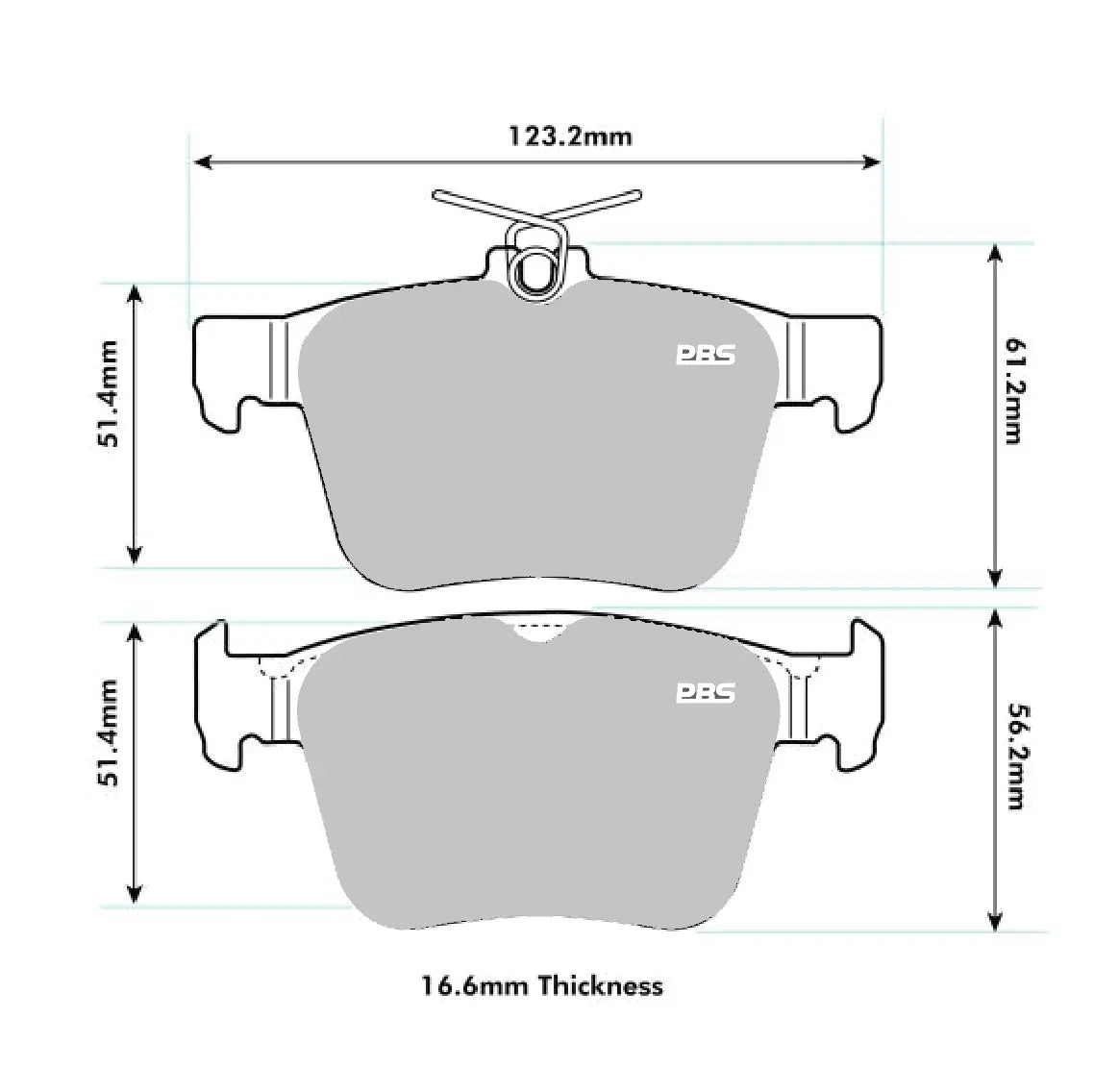 TT  MK3  (FV3) 2.5 RS QUATTRO Rear PBS Performance Brake Pads 7002 PBS Brakes