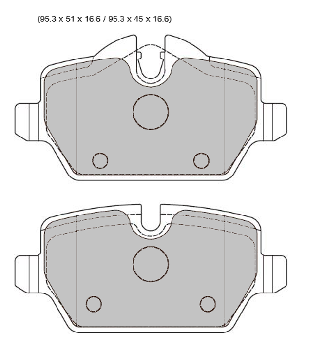 BMW one series REAR-BMW E81 E87, E90, E91, E92 /116i, 118i, 120i, 316i, 318i, 318D, 318Ci PBS Brakes